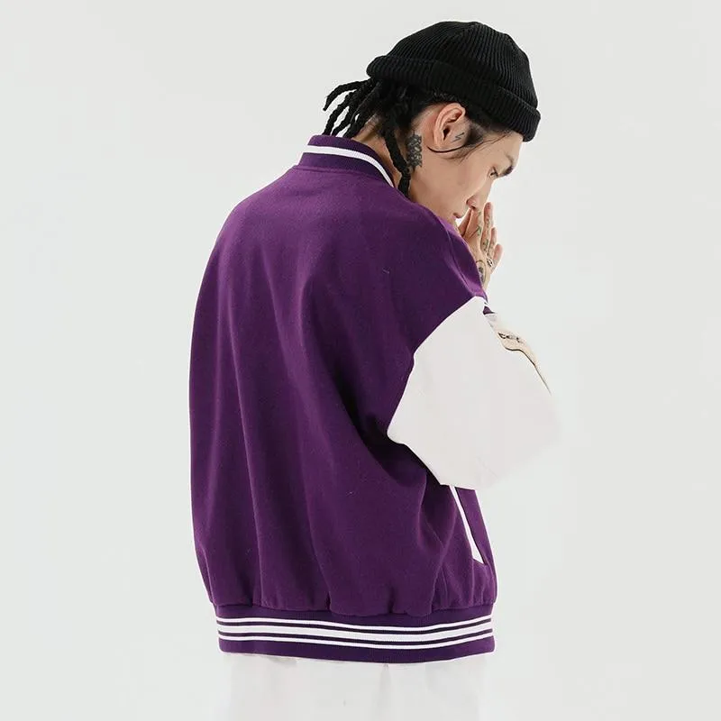 Teddy Baseball Jacket "Bone"