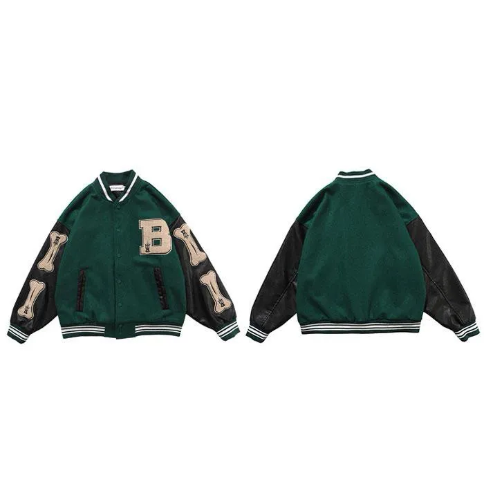 Teddy Baseball Jacket "Bone"