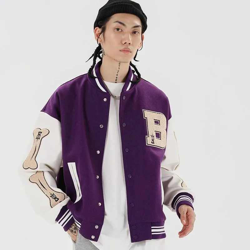 Teddy Baseball Jacket "Bone"