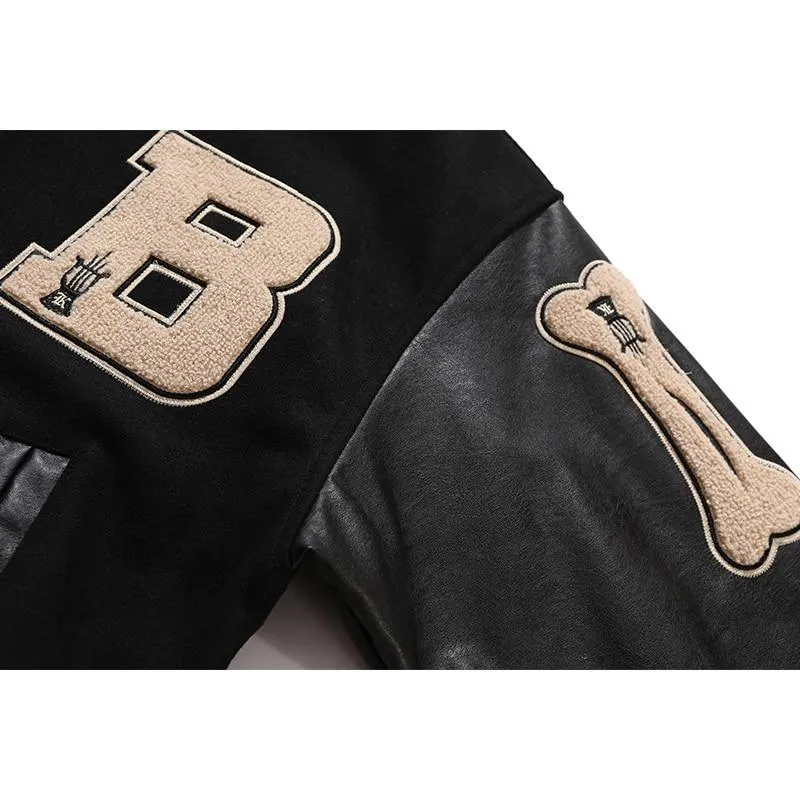 Teddy Baseball Jacket "Bone"