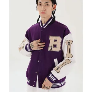 Teddy Baseball Jacket "Bone"