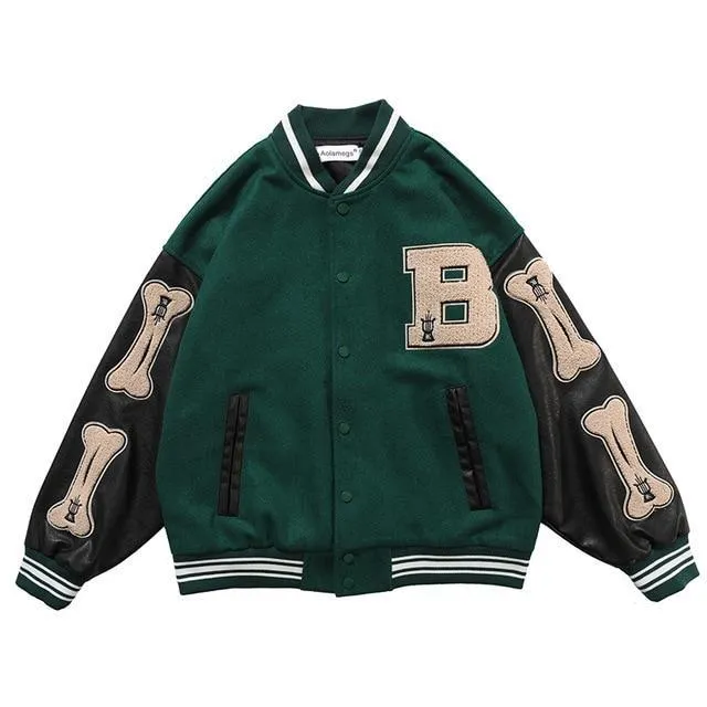 Teddy Baseball Jacket "Bone"