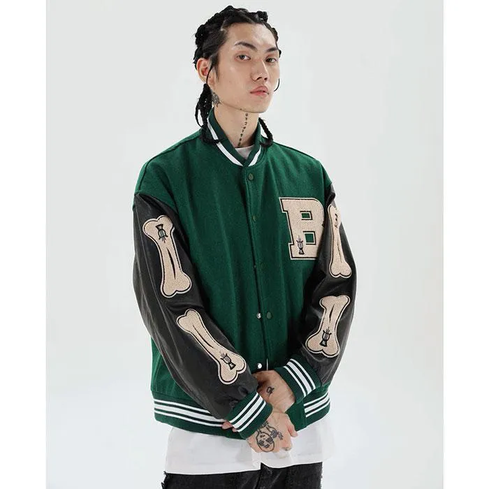 Teddy Baseball Jacket "Bone"