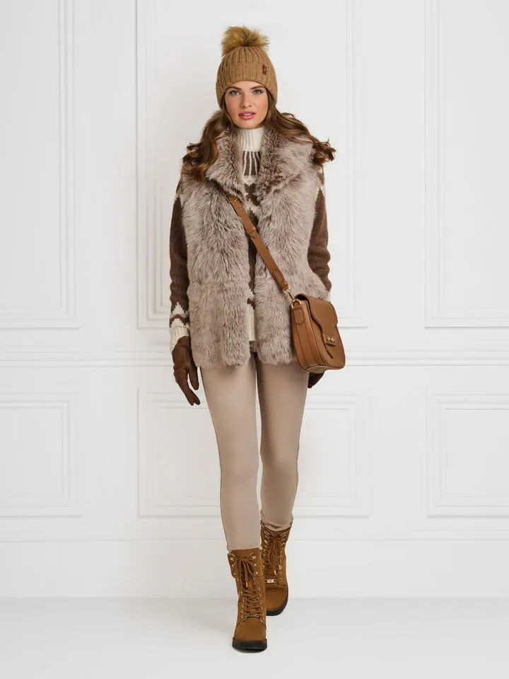 The Anglesey Shearling Lined Combat Boot - Cognac Nubuck