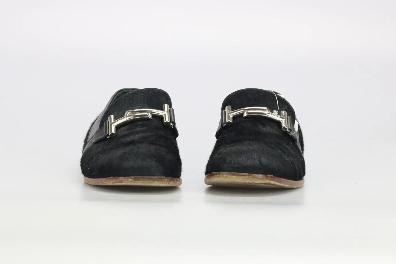 TOD'S CALF HAIR AND LEATHER LOAFERS EU 39.5 UK 6.5 US 9.5