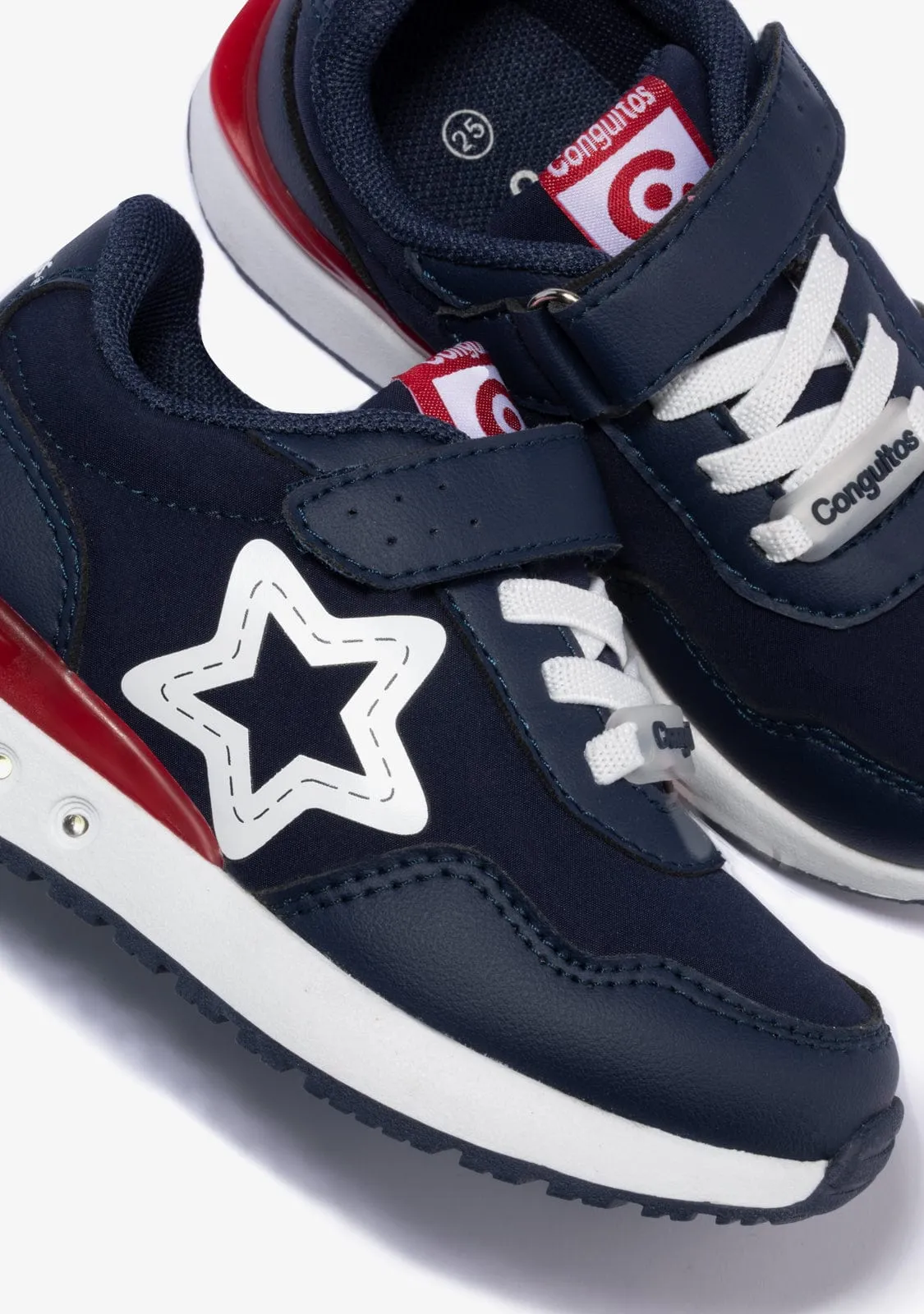 Unisex Navy Star With Lights Sneakers