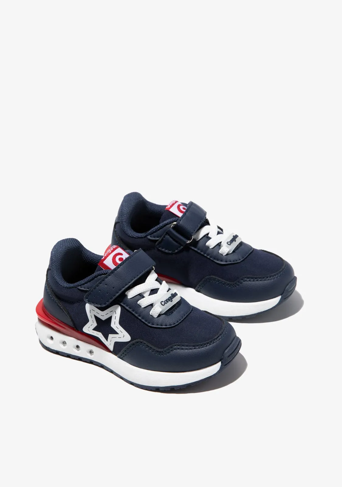 Unisex Navy Star With Lights Sneakers